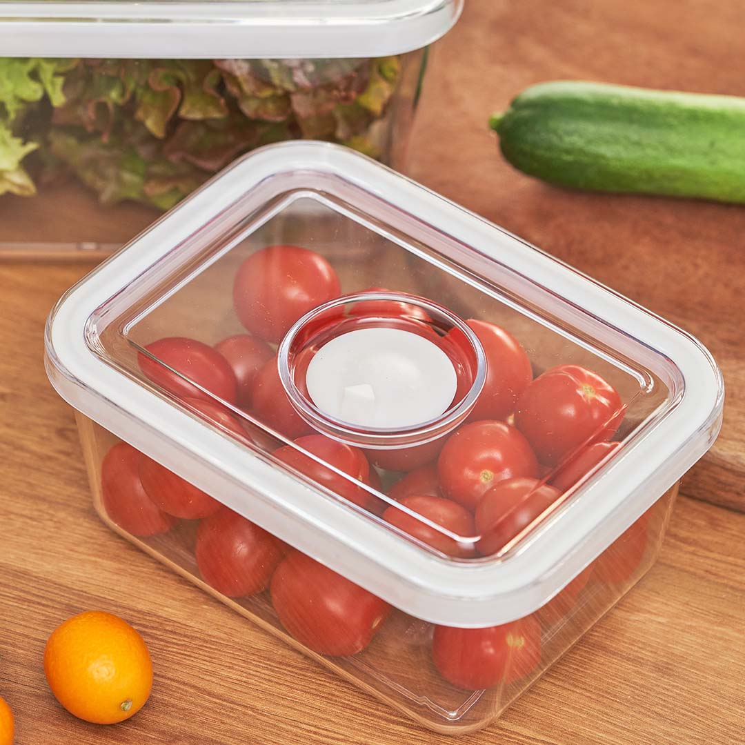 Korikart-HULOCK VACUUM AIRTIGHT CONTAINER RECTANGLE SET (WHITE)