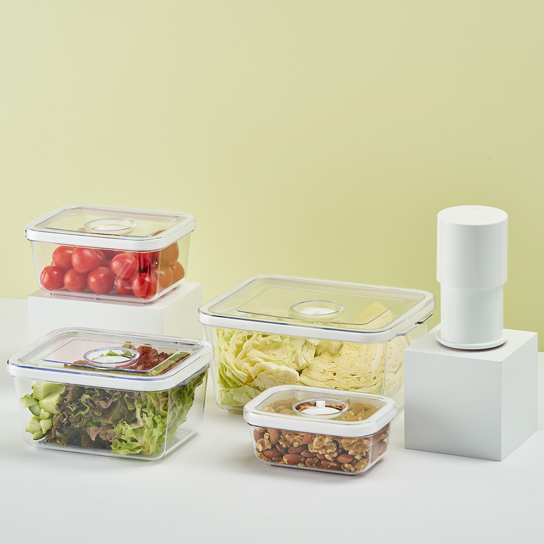 Korikart-HULOCK VACUUM AIRTIGHT CONTAINER RECTANGLE SET (WHITE) with ...