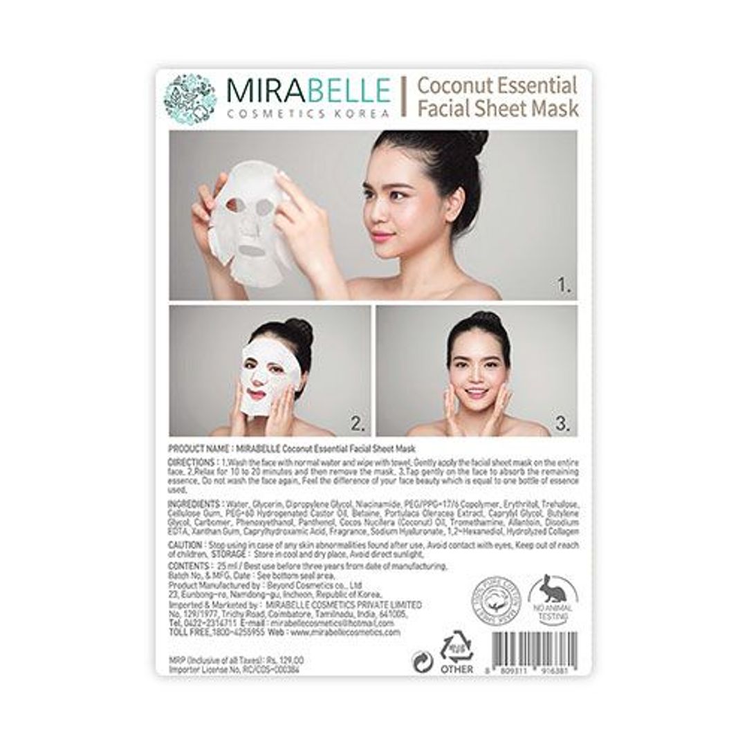 1691127567_40136825-2_3-mirabelle-korea-coconut-essential-facial-sheet-mask